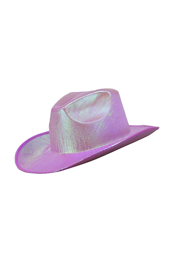 Cowboy Hat, Shiny Rave Caps for Cosplay Party Theme Party Halloween Carnival , Rose Red