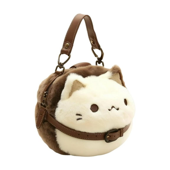 Wxqbjtam Cute Cat Plush Bag Adorable Gift Novelty Cartoon Cat Stuffed Toy Stuffed Animals Style A
