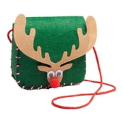 Wxqbjtam Cute DIY Shoulder Bag Making Materials Crafts Projects Candy Bag Hand Bag Xmas 1 Green Elk