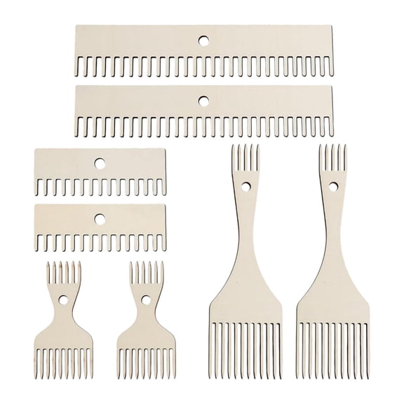 Wxqbjtam DIY Wooden Loom Comb Kit Versatile Weaving Fringe Beater for Tapestry Rug Making