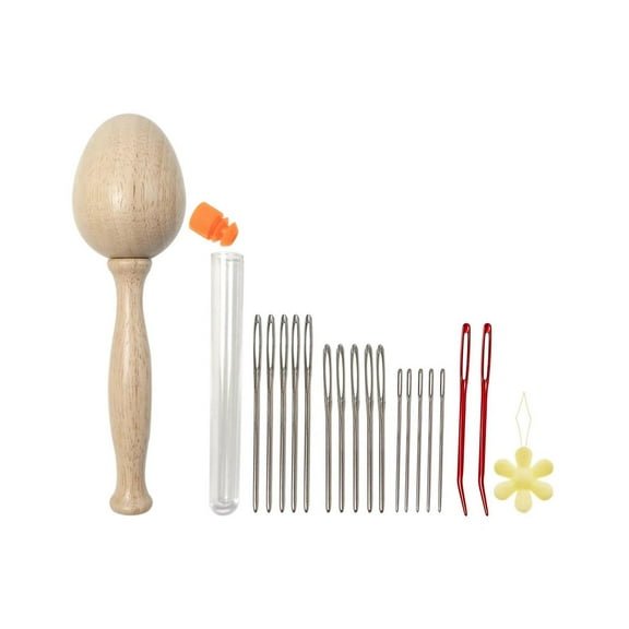 Wxqbjtam Darning Egg Darning Mushroom with Needles DIY Hand Sewing Sewing Needles Mending
