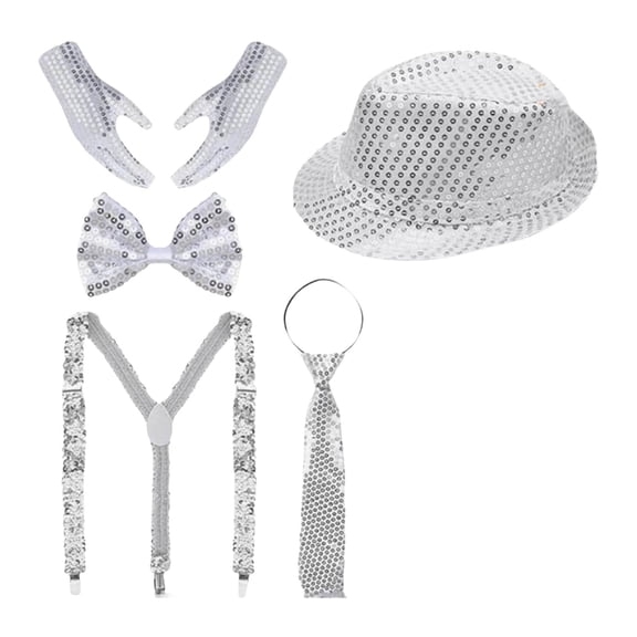 Wxqbjtam Disco Cowboy Hat 70S 80S Accessories Decoration Sequins Fedora Hat for Men Women Style C