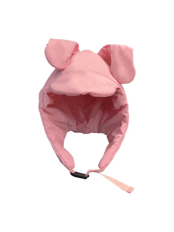 Down Hat with Earflaps Fashionable Cap for Women Baseball Cap with Bendable Ears Pink