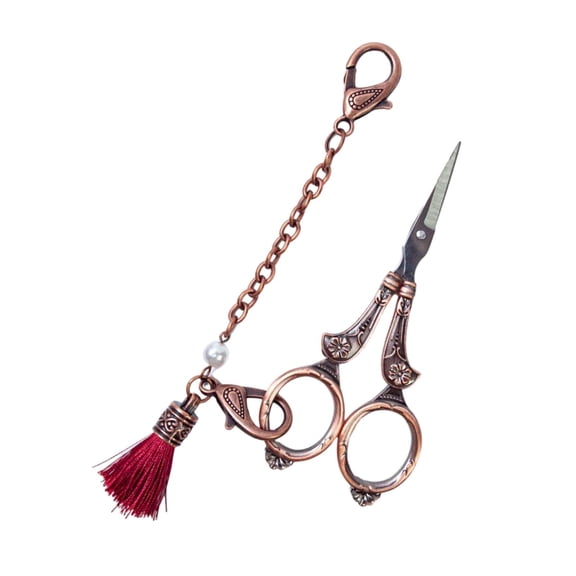 Wxqbjtam Embroidery Scissors Fabric Cutter Household Antique Art Work Professional Sewing B