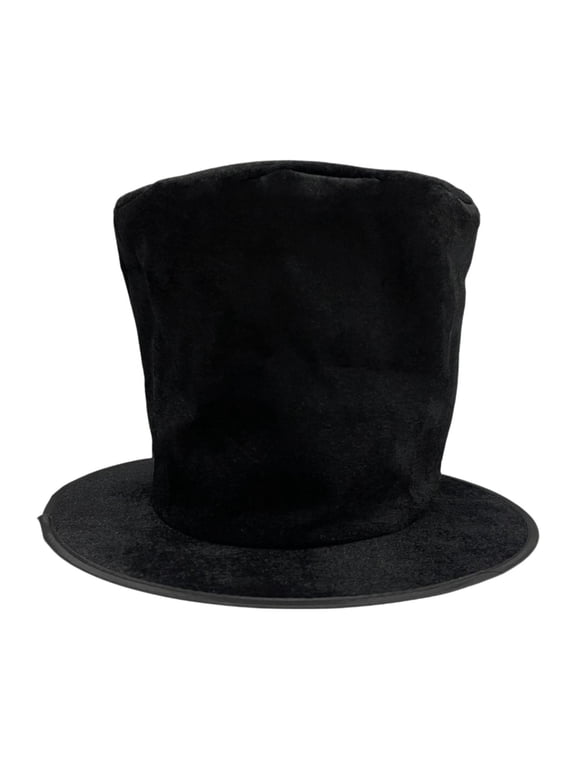 Extra Tall Top Hat Funky Carnival Halloween Stage Performance Party Magician Hat Black Velvet