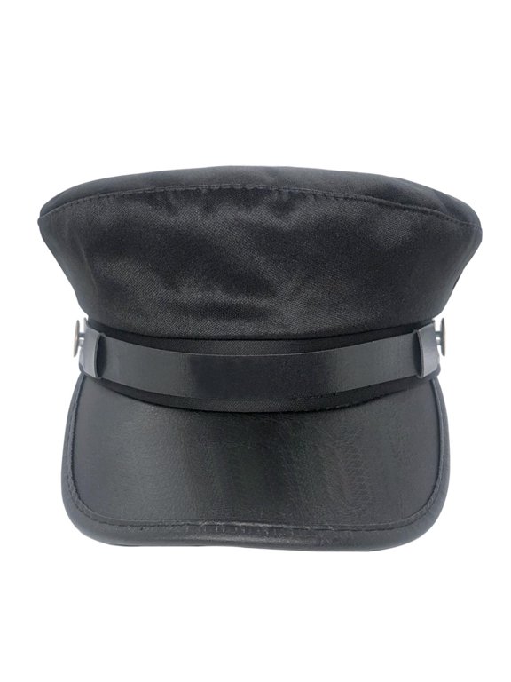 Flat Cap, Driver Cap, Painter's Hat - Breathable, Fashionable, Travel Cap Black Strap