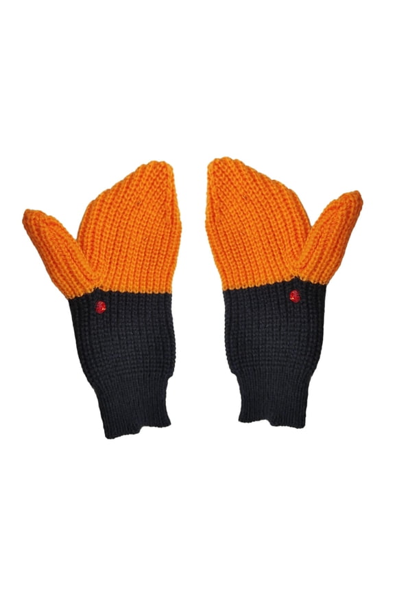 Fun Swan Shaped Gloves Men Women Novelty Warm Gloves Decorative Soft Lightweight Short Black