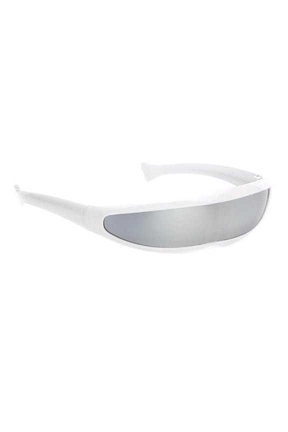 Futuristic Shield Sunglasses Party Mirrored Lens Visor Glasses Eyewear Funny A 4