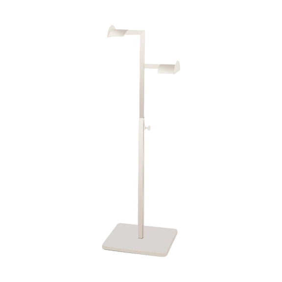 Wxqbjtam Handbag Display Stand, Adjustable Handbag Rack with Hanging Hook Organizer Metal Silver