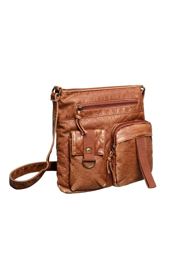 High Quality Crossbody Bag for Women PU Leather Shoulder Bag Adjustable Shoulder Brown B