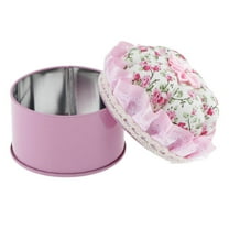 Wxqbjtam Iron Metal Storage Jar for Ball Head Quilting Pins with Pin Cushion Lid for Easy Pink