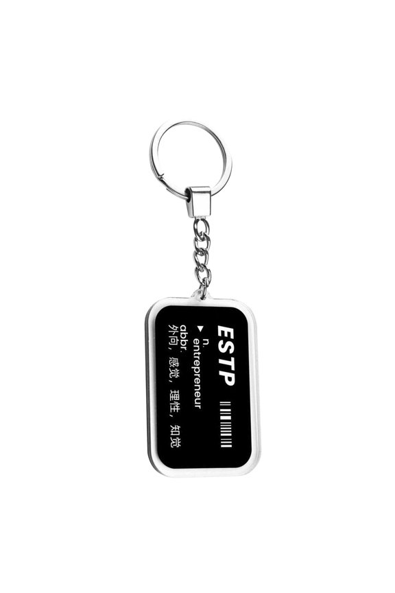 Keychain with Personality Words Pendant Hanging Pendant Acrylic Keychains Keyfob Style H
