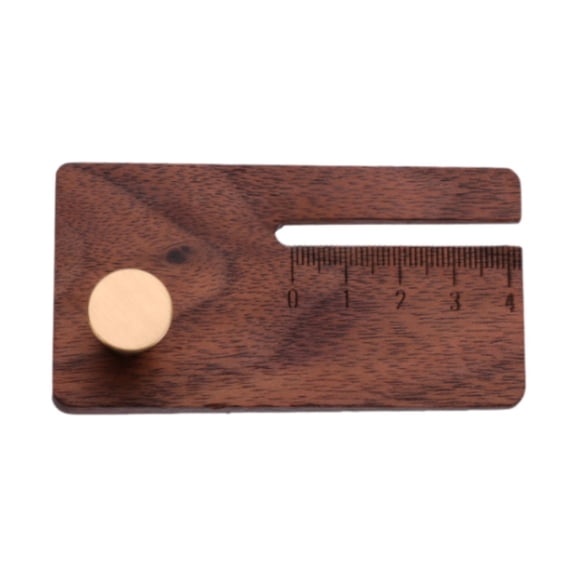 Wxqbjtam Leather Punching Ruler DIY Leathercrafts Tool Portable Versatile Making Punching Deep Brown