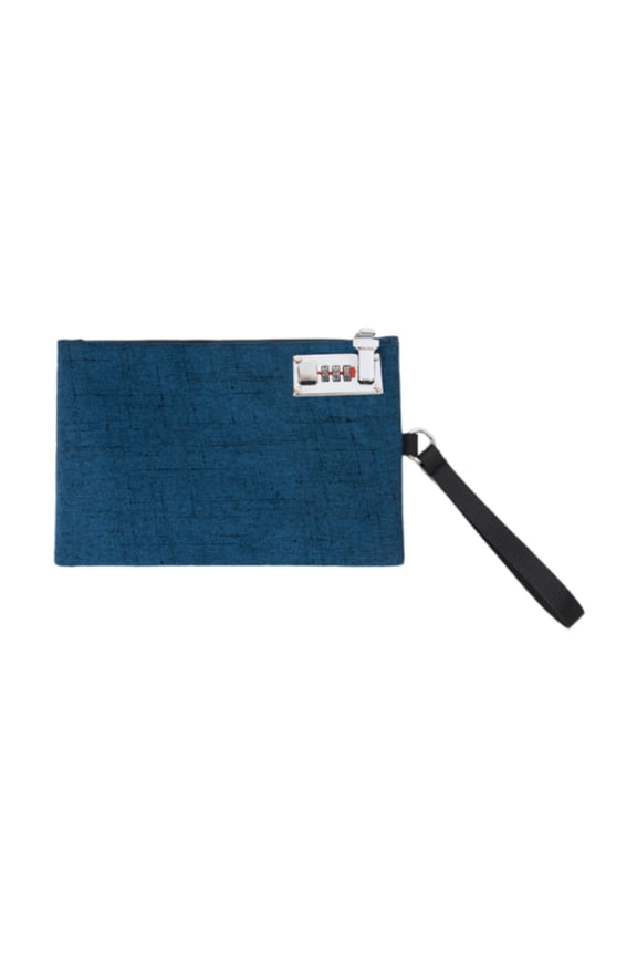 Lockable Hand Bag Water Resistant Portable Lightweight Certificate Organizer for Blue