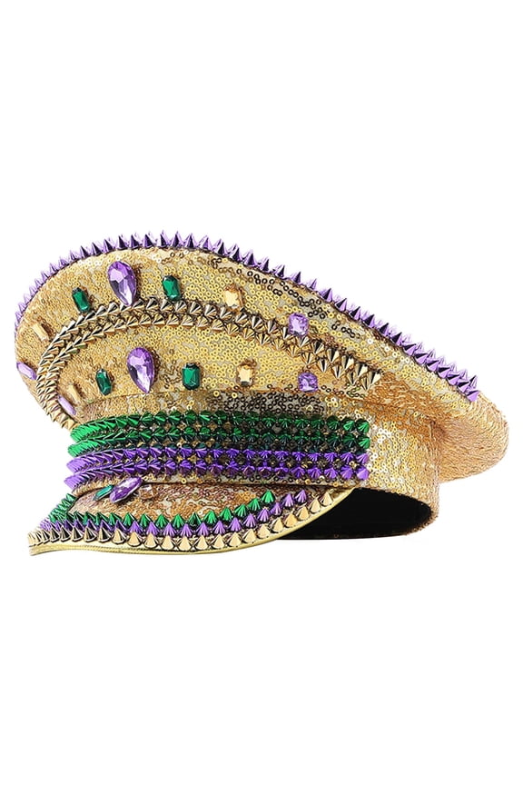 Mardi Gras Conductor Hat Costume Accessory Party Hat Women Men Headgear Headwear