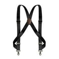thumbnail image 1 of Wxqbjtam Mens Suspender x Type Adjustable Side Clip Suspenders Trucker Suspenders Elastic Black, 1 of 9