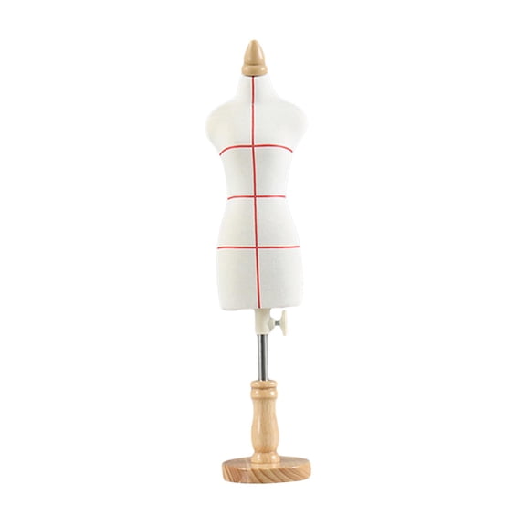 Wxqbjtam Mini Dress Form Dressmaker Dummy Adjustable Pinnable Manikin Professional Tailor 33cm with Line