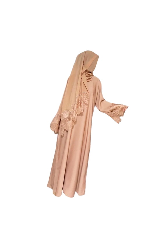 Muslim Robe for Women Small Size with Hijab Gown Islamic Prayer Robe for Banquet