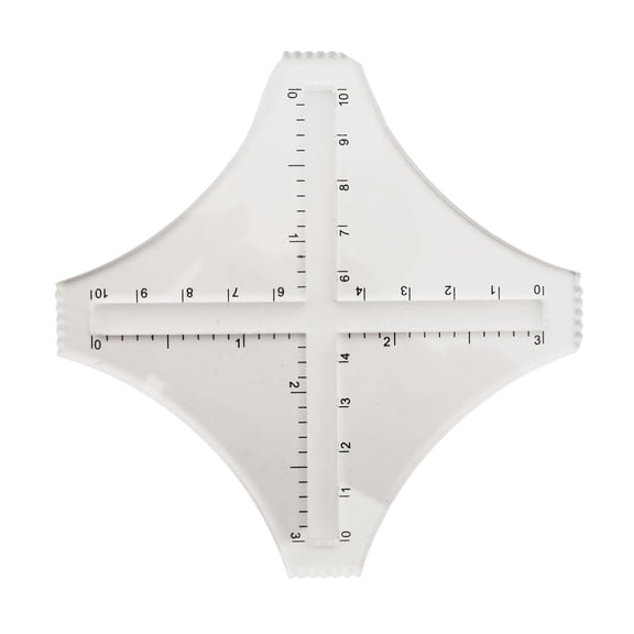 Wxqbjtam PVC Transparent Density Ruler Patchwork Four Corner Cross, Lightweight Patchwork