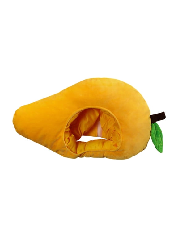 Plush Fruit Headgear Mango Hat Head Cover Party Hat Winter Warm Hat for Birthday
