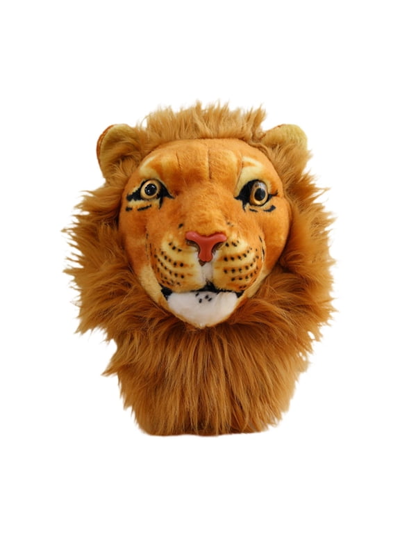Plush animal head shoulder bag, trendy and creative dominant backpack, plush bag Lion