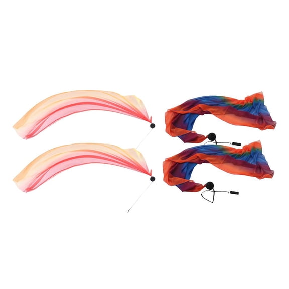 Wxqbjtam Poi Throw Balls Imitated Silk Adjustable Belly Dance Combo 23