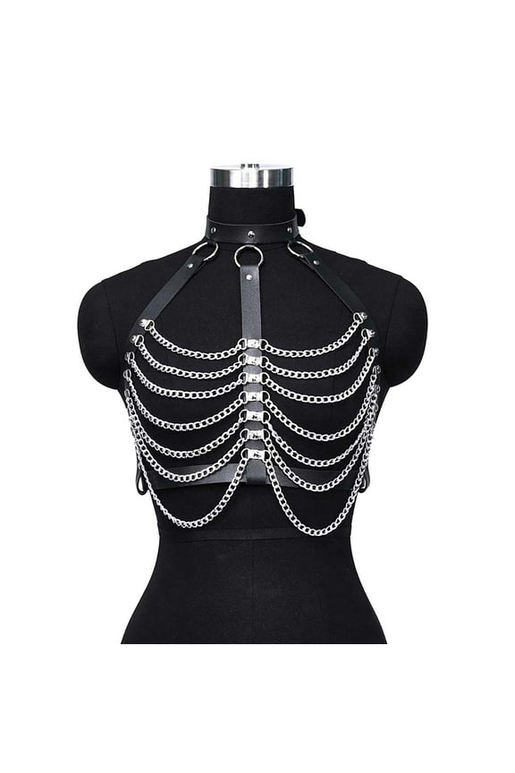 Punk Chest Chain Adjustable Body Jewelry for Festival Streetwear Party Nightclub