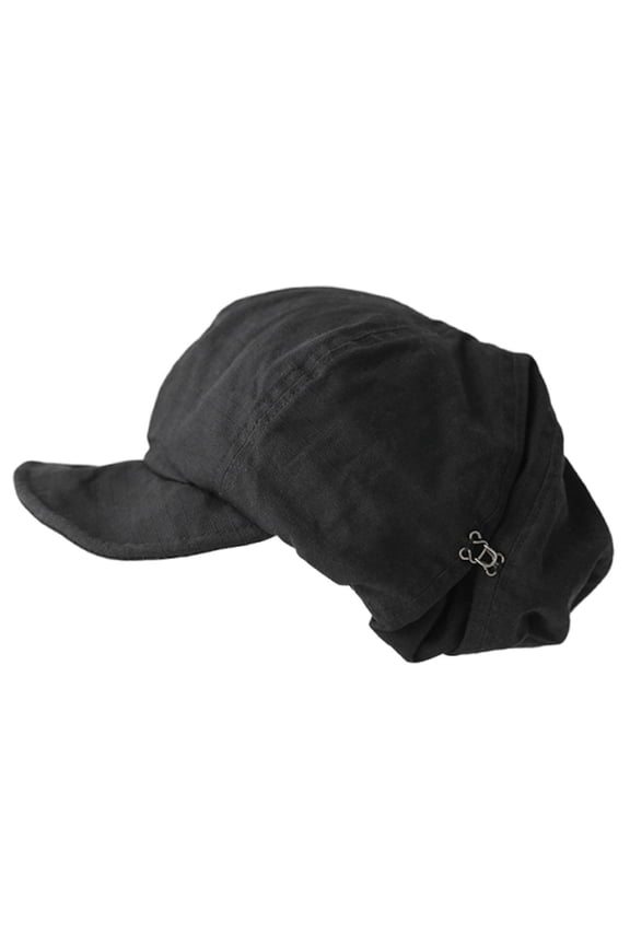 Retro Design Beret Hat for Women Accessory Lightweight Breathable Adjustable Fit Grayish Black