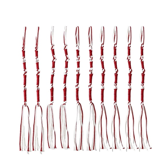 Wxqbjtam Set of 10 Traditional Jewish Tzitzit, Classic And Versatile Jewish Tassels, And Red White