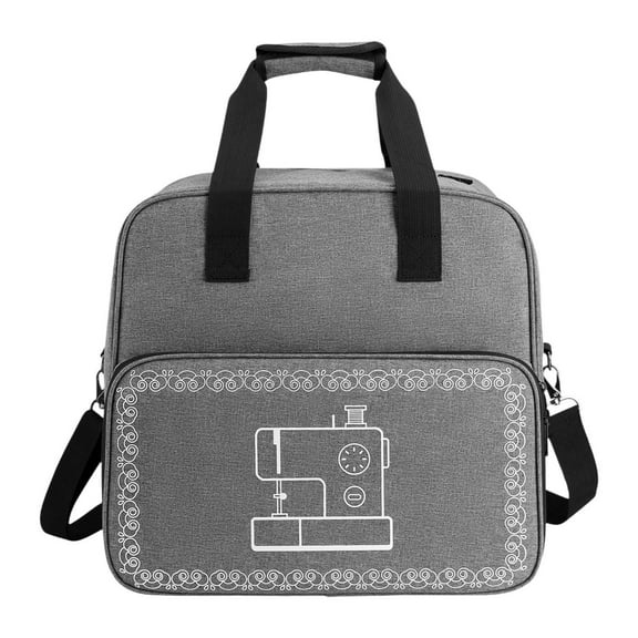 Wxqbjtam Sewing Machine Bag Handbag with Storage Pockets Portable with Handle Home Sewing Gray