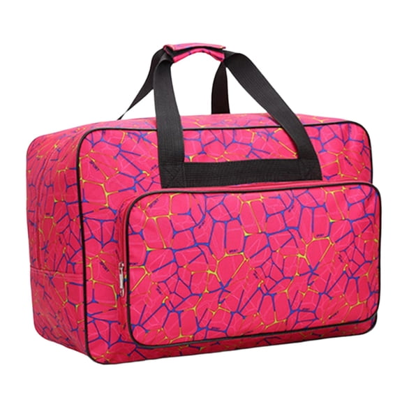 Wxqbjtam Sewing Machine Carrying Case Tools Storage Portable Travel Dust Cover Large Capacity Tote Rosy