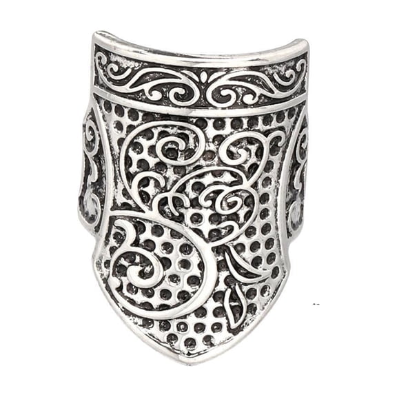 Wxqbjtam Sewing Thimble Finger Protector Antique Finger Protection Ring Open Nail Thimble Silver