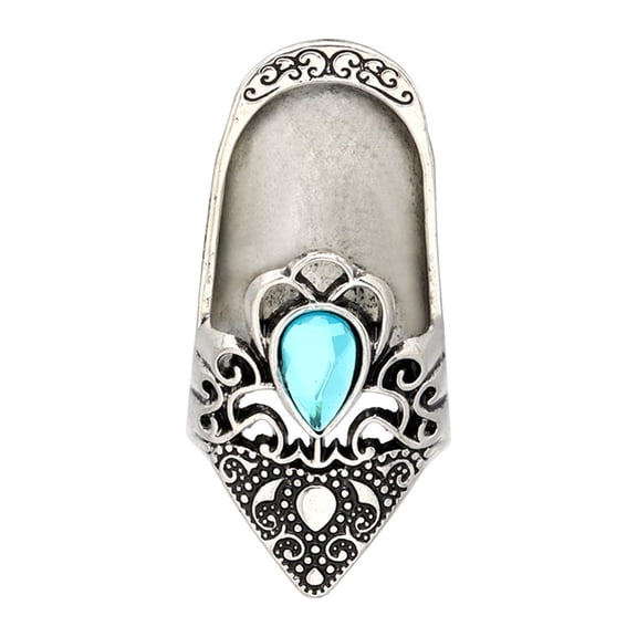 Wxqbjtam Sewing Thimble Finger Protector DIY Sewing Tools Vintage Style Antique Open Nail Silver