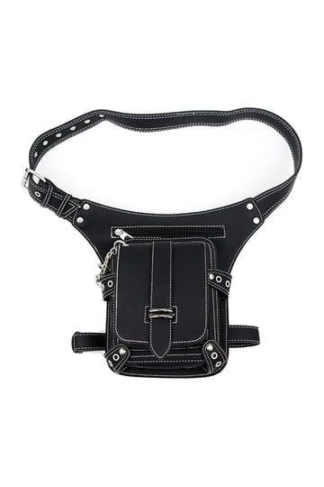 Vintage Steampunk Faux Leather Waist Bag Fanny Pack Cellphone Purse Unisex Steampunk Waist Bag - Travel Gothic Fanny Pack PU Leather main image 2