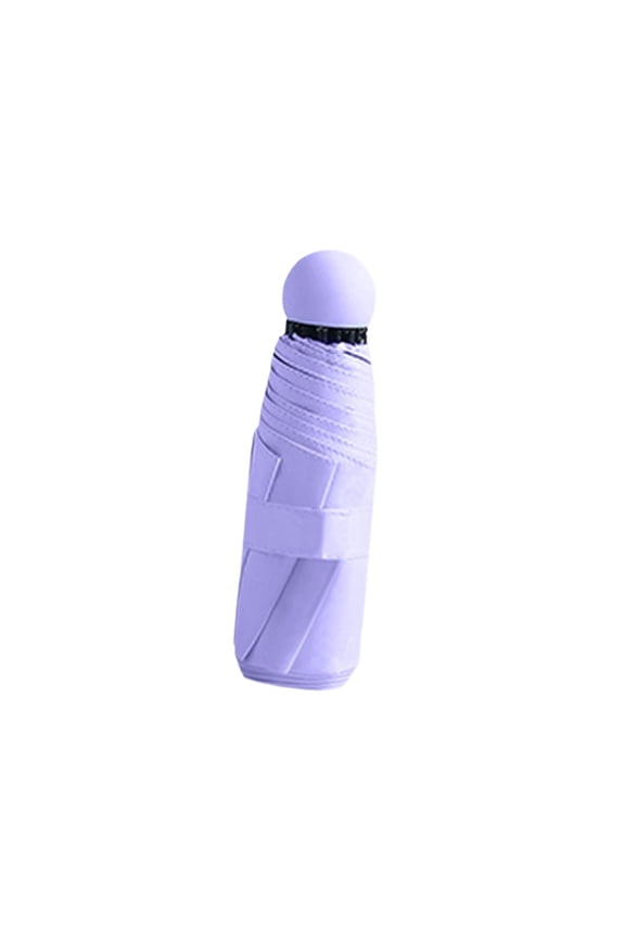 Summer Travel Umbrella Men Women Compact Umbrellas Rain Windproof Mini Umbrellas Violet
