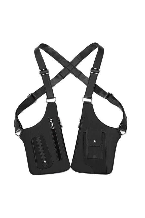 Underarm Shoulder Bag Concealed Pack Utility Pouch for Hiking Party Role Playing Black