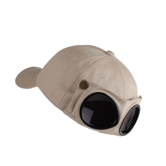 Wxqbjtam Unique Baseball Hat W Glasses Sunglasses Photo Props Children Type B Beige