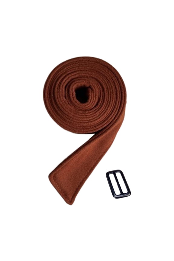 Women's Wide Belt Wool Double Sided Wrap Belt Accessory Trench Buckle Comfortable Functional Suitable for Coats Jackets Sweaters Oc Caramel