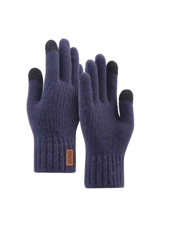 Women Winter Gloves Fleece Touch Gloves Warm Texting Elastic Gloves Women Gloves Navy