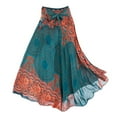thumbnail image 1 of Wxqbjtam Women's Long Hippie Bohemian Skirt Gypsy Dress Boho Clothes Skirt - Green, as, 1 of 5