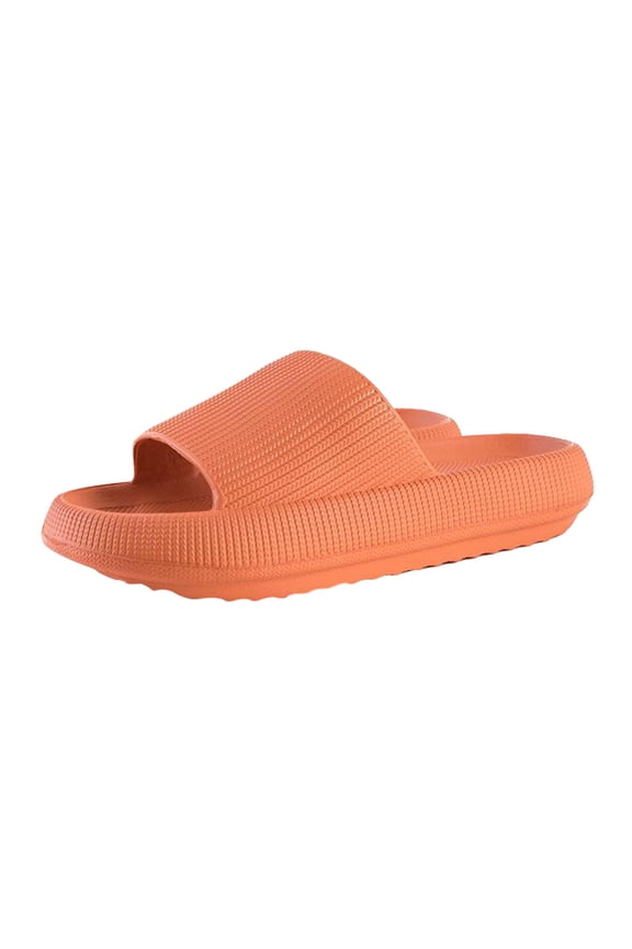 Womens Mens Super Soft Home Slippers Non-slip Bathing Platform Shower Slippers Beach Shoes Outdoor Orange 36-37