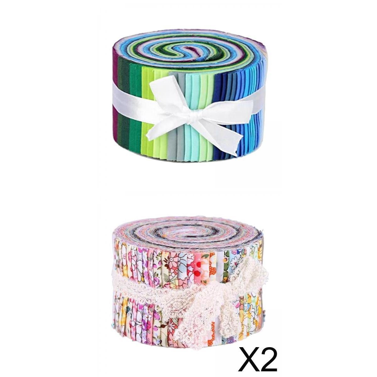 Wxqbjtam oshhni 3x Roll Up Cotton Fabric Strips Jelly Rolls Quilting Craft Fabric