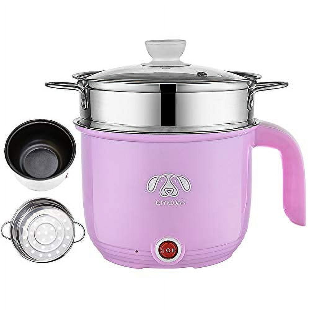 Mini Electric Electric Hot Pot, Portable Multi Functional Travel Cooker  Auto Power Off Rapid Heating Compact and Portable Anti Dry Burning for  Noodles Egg (Non Stick (with - Yahoo Shopping