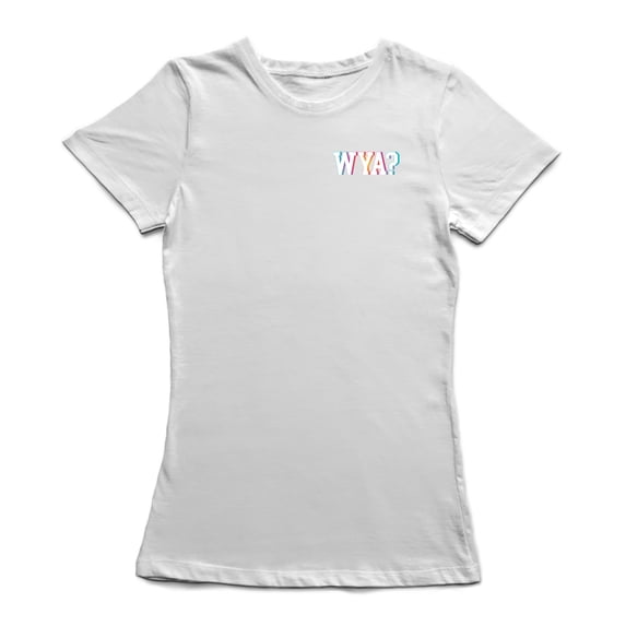 Wya? LOL get it? Women White T-Shirt, Female x-Large