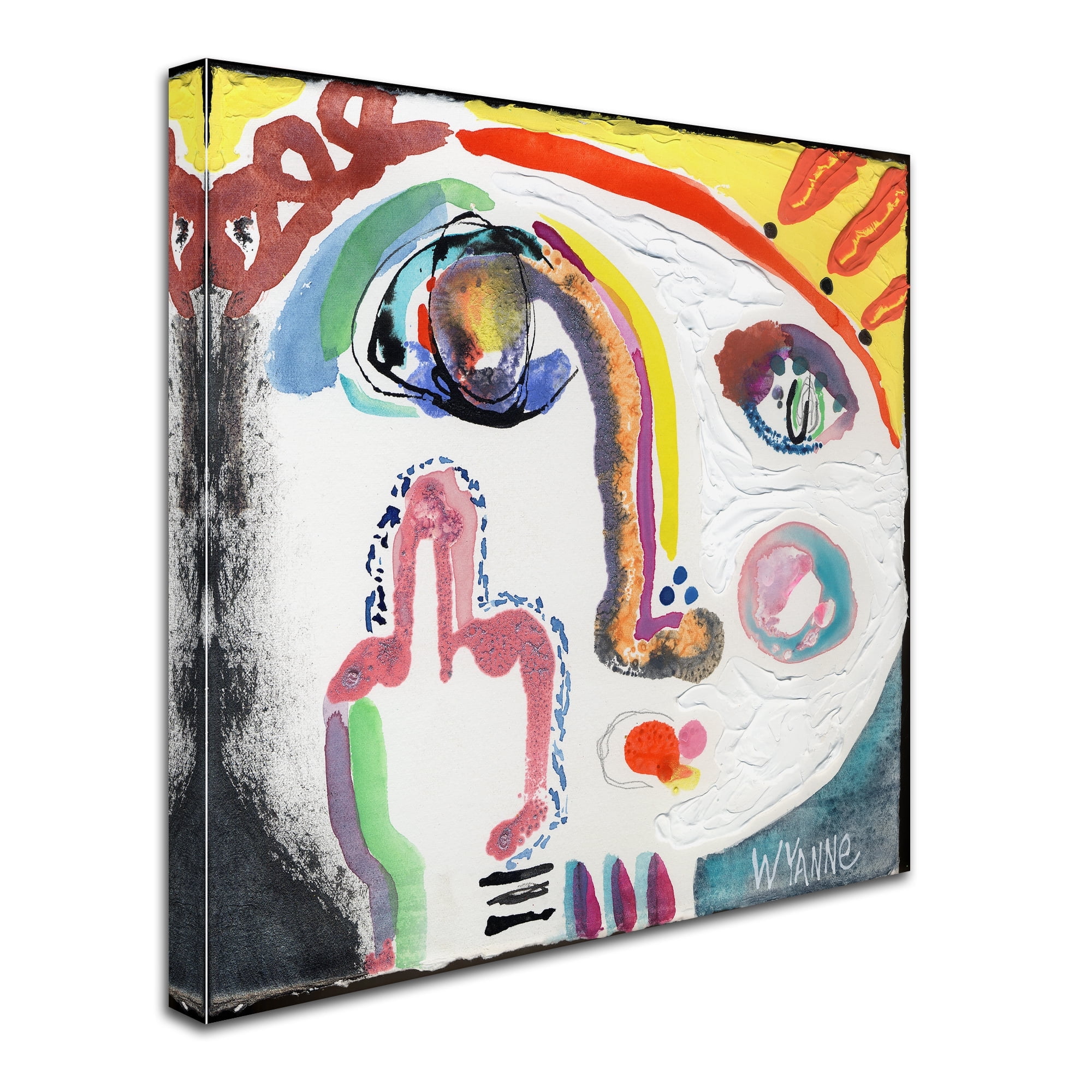 Wyanne 'Current Mood' 35x35 Abstract Canvas Art