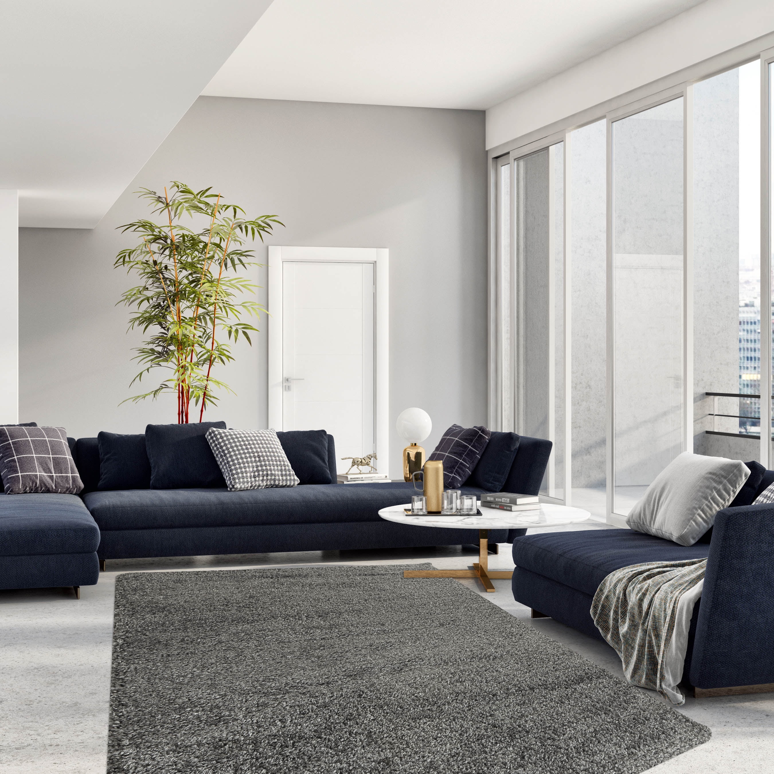 Wyatt & Ash Parma Solid Plush Shag Area Rug