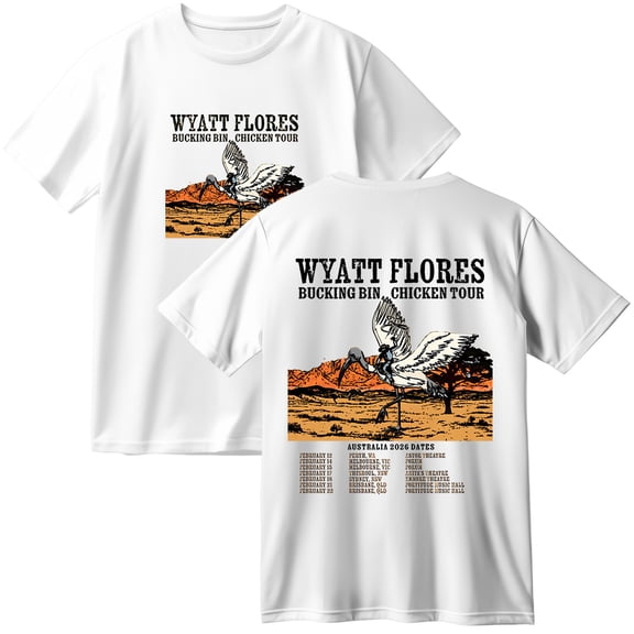 Wyatt Flores Bucking Bin Chicken Tour 2026 Merch Cotton T-Shirt Women Men Casual Crewneck Short Sleeve Tee
