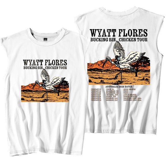 Wyatt Flores Bucking Bin Chicken Tour 2026 Merch Tank Tops Sleeveless Sport Vest Women Men Outdoor Sportwear