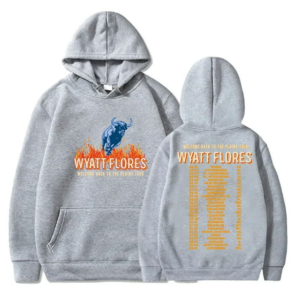 Wyatt Flores Hoodies Welcome To The Plains Tour Merch Women Men Fashion Long Sleeve Sweatshirts