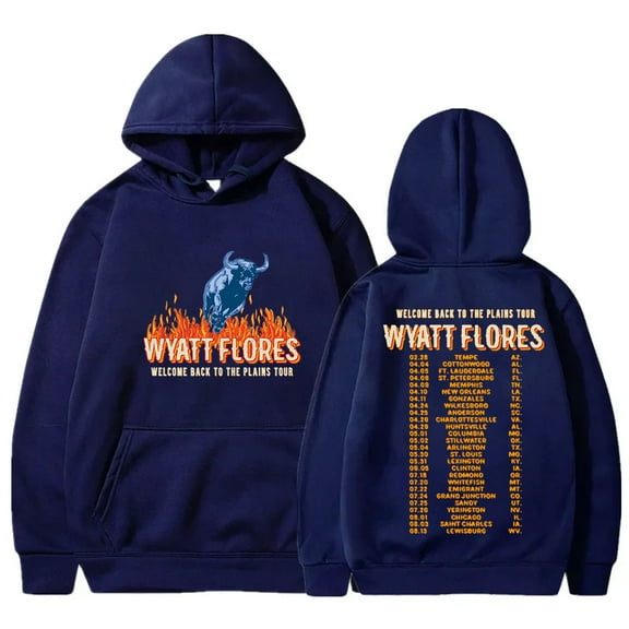 Wyatt Flores Hoodies Welcome To The Plains Tour Merch Women Men Fashion Long Sleeve Sweatshirts